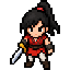 Kiếm khách nữ pixel